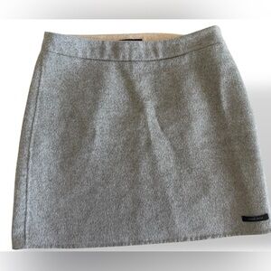 Korean Brand K Fashion Roem Merino Wool Lined Mini Skirt Modern Hand Made 28